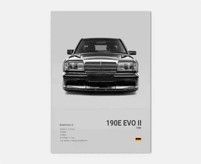 Black and White Luxury Sports Car Luxury German Car Poster Aesthetics G63 SL Gtr Sedan Canvas Print Wall Art Garage Room Decor