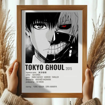 Classic Anime T_Tokyo G_Ghoul Magazines Poster Decorative Wall Art Stickers Mural Photo Print for Home Living Room Hallway Decor
