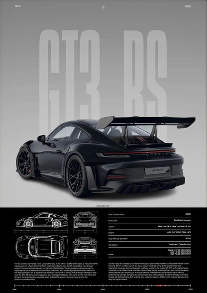 Minimalist 911 GT3-RS 718 GT4 RS Hyper Car Sports Car Supercar Poster Canvas Painting Wall Art Pictures Home Interior Decor