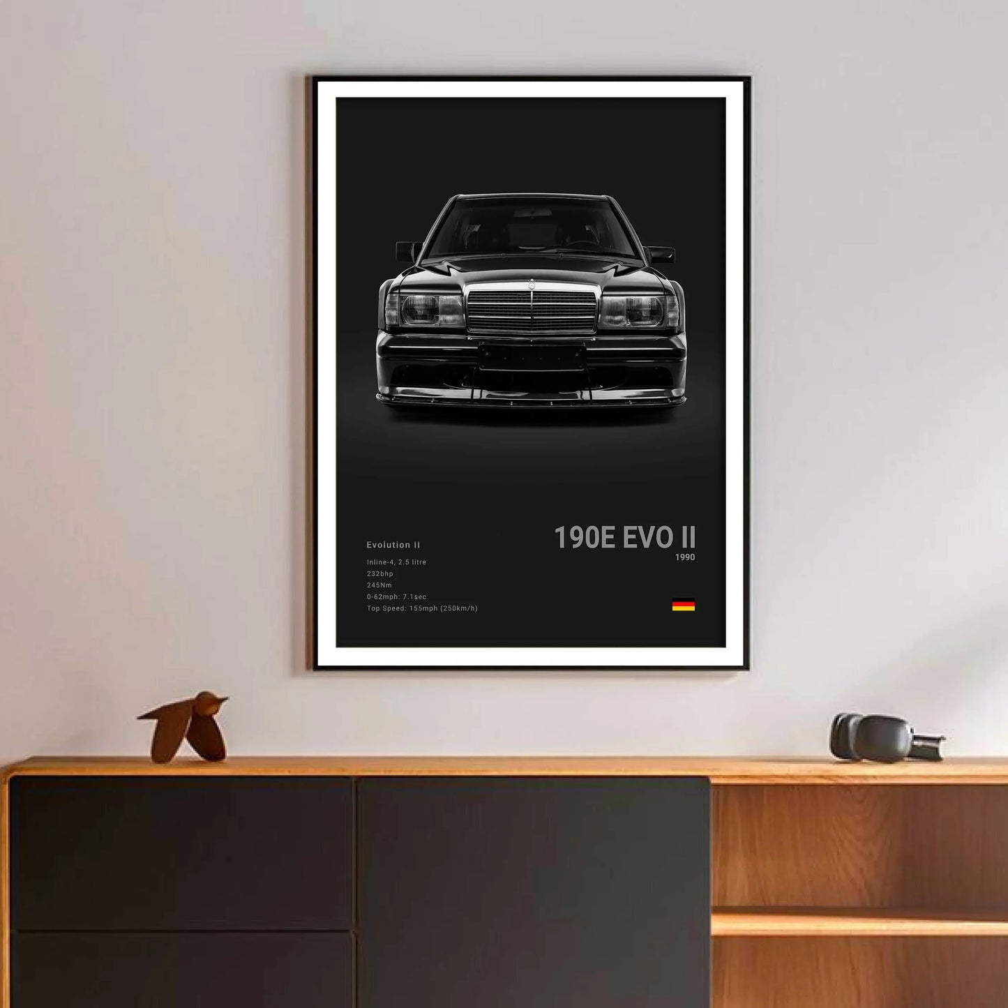 Black and White Luxury Sports Car Luxury German Car Poster Aesthetics G63 SL Gtr Sedan Canvas Print Wall Art Garage Room Decor
