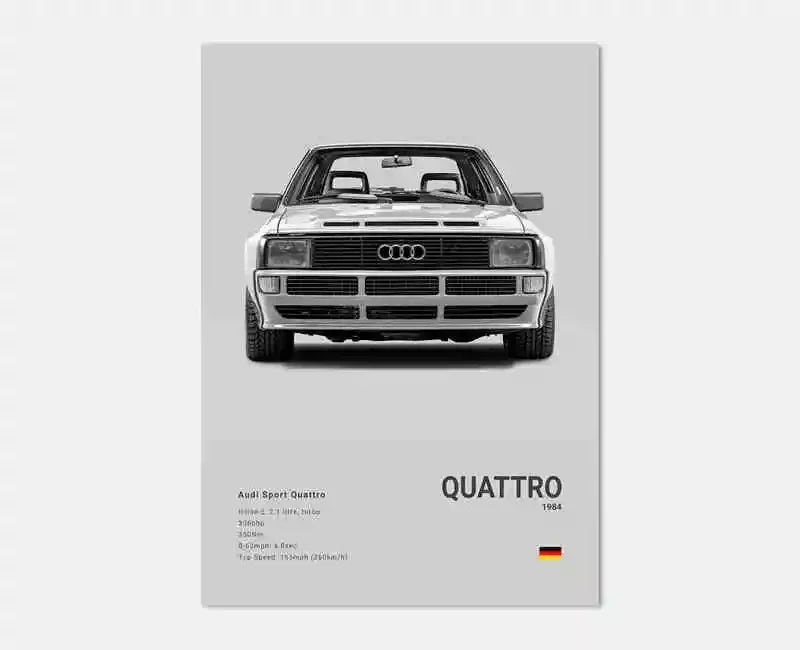 Pop German Cars Rs3 Car Photography Poster Aesthetic Luxury R8 C8 Supercar GTR SUV Canvas Print Wall Art Home Driver Room Decor