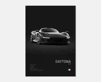 Pop Black and White Italy Cars Luxury Super Sport Car Poster Aesthetic F40 GTO GTB Canvas Print for Wall Art Garage Room Decor