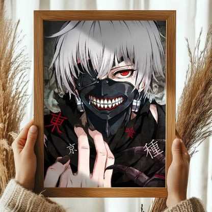 Classic Anime T_Tokyo G_Ghoul Magazines Poster Decorative Wall Art Stickers Mural Photo Print for Home Living Room Hallway Decor