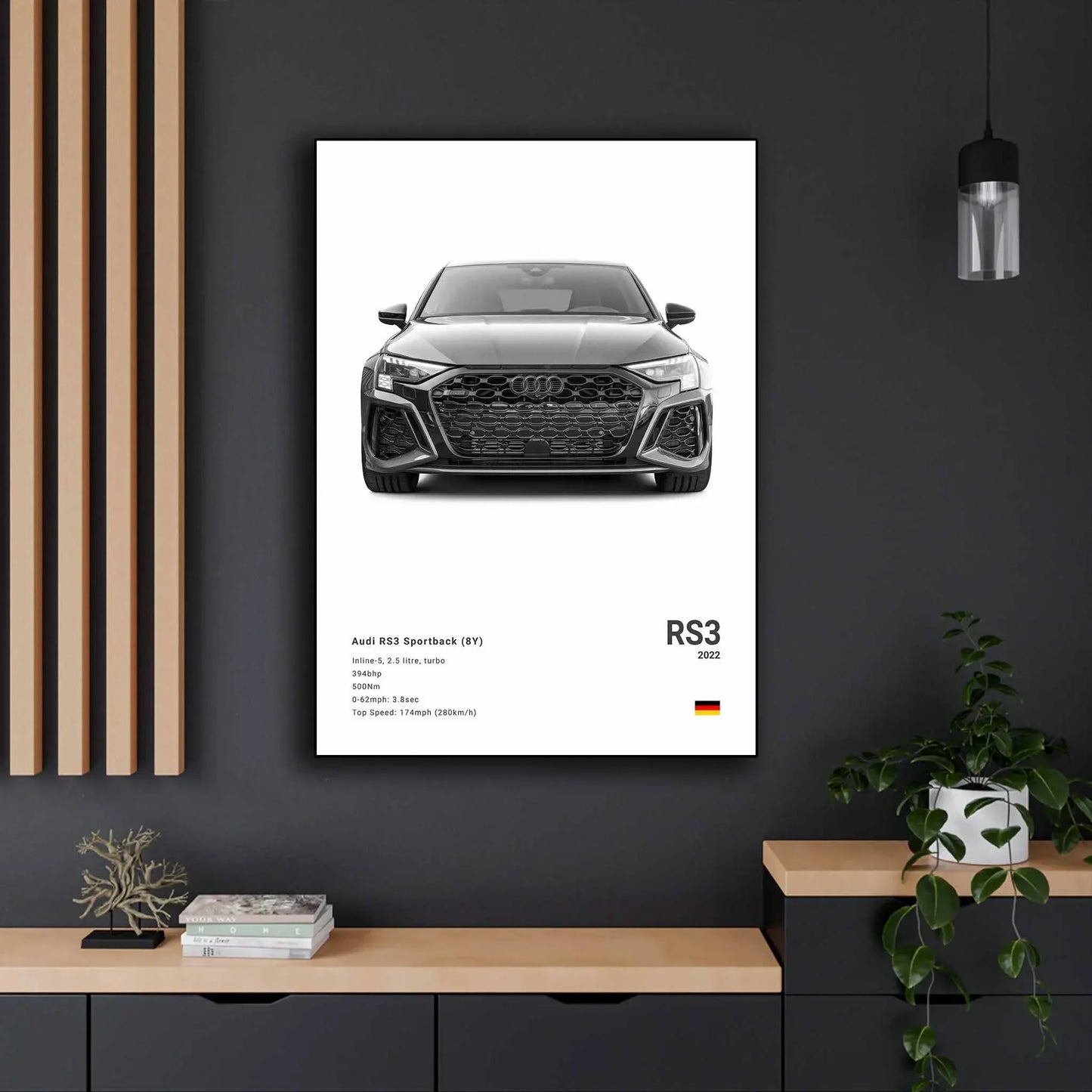 Pop German Cars Rs3 Car Photography Poster Aesthetic Luxury R8 C8 Supercar GTR SUV Canvas Print Wall Art Home Driver Room Decor