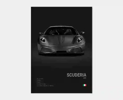 Pop Black and White Italy Cars Luxury Super Sport Car Poster Aesthetic F40 GTO GTB Canvas Print for Wall Art Garage Room Decor