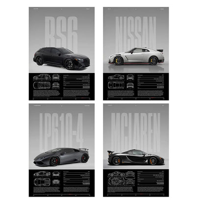 Performance Sports Cars Wall Art Poster Fashion Race Cars Canvas Painting Famous Cars Canvas Art Prints Cars Decorative Pictures