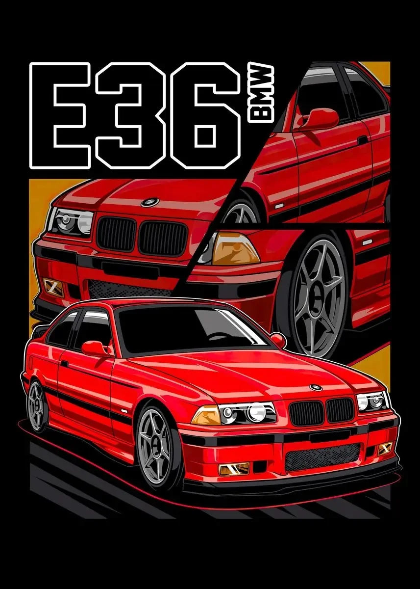 Famous Car Miata Supra Red Street Art Graffiti Style Canvas Wall Painting Printed Poster Modern Home Decoration Birthday Gift