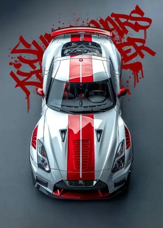 Famous Car Miata Supra Red Street Art Graffiti Style Canvas Wall Painting Printed Poster Modern Home Decoration Birthday Gift
