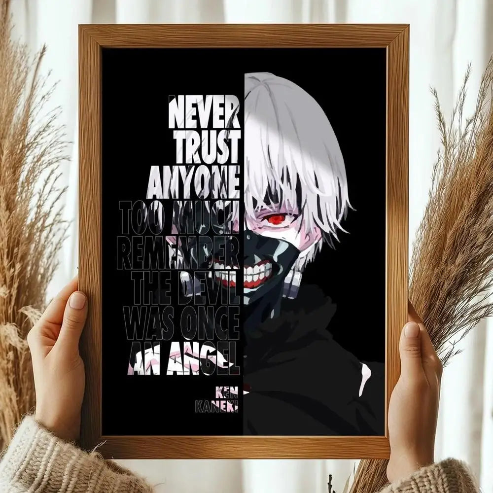 Classic Anime T_Tokyo G_Ghoul Magazines Poster Decorative Wall Art Stickers Mural Photo Print for Home Living Room Hallway Decor