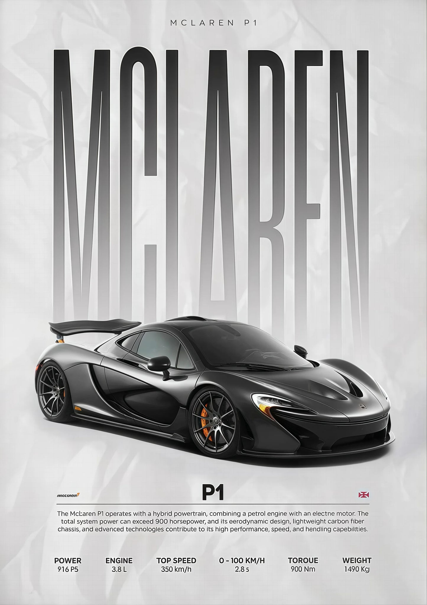 Modern Famous Cars W16 750S Canvas Painting Wall Art Fashion Luxury Sports Car Poster Prints For Living Room Home Decor Gift