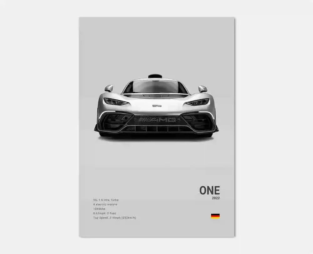 Black and White Luxury Sports Car Luxury German Car Poster Aesthetics G63 SL Gtr Sedan Canvas Print Wall Art Garage Room Decor