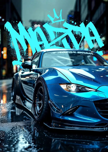 Famous Car Miata Supra Red Street Art Graffiti Style Canvas Wall Painting Printed Poster Modern Home Decoration Birthday Gift