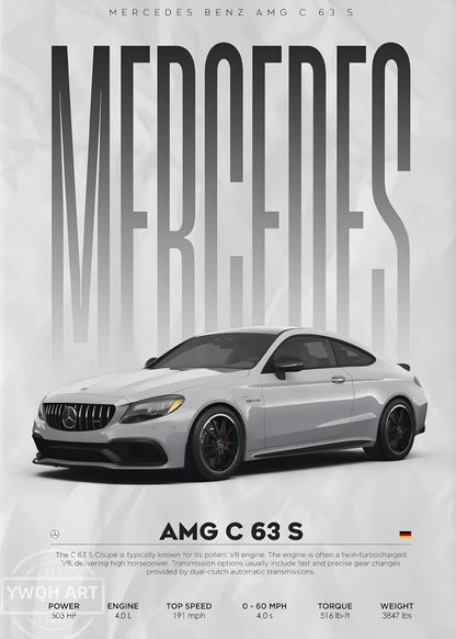Famous Cars S14 F430 SF90 GTS AMG GT R34 F40 Poster Picture Canvas Painting Wall Art Home Decoration Print for Living Room Decor
