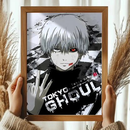 Classic Anime T_Tokyo G_Ghoul Magazines Poster Decorative Wall Art Stickers Mural Photo Print for Home Living Room Hallway Decor