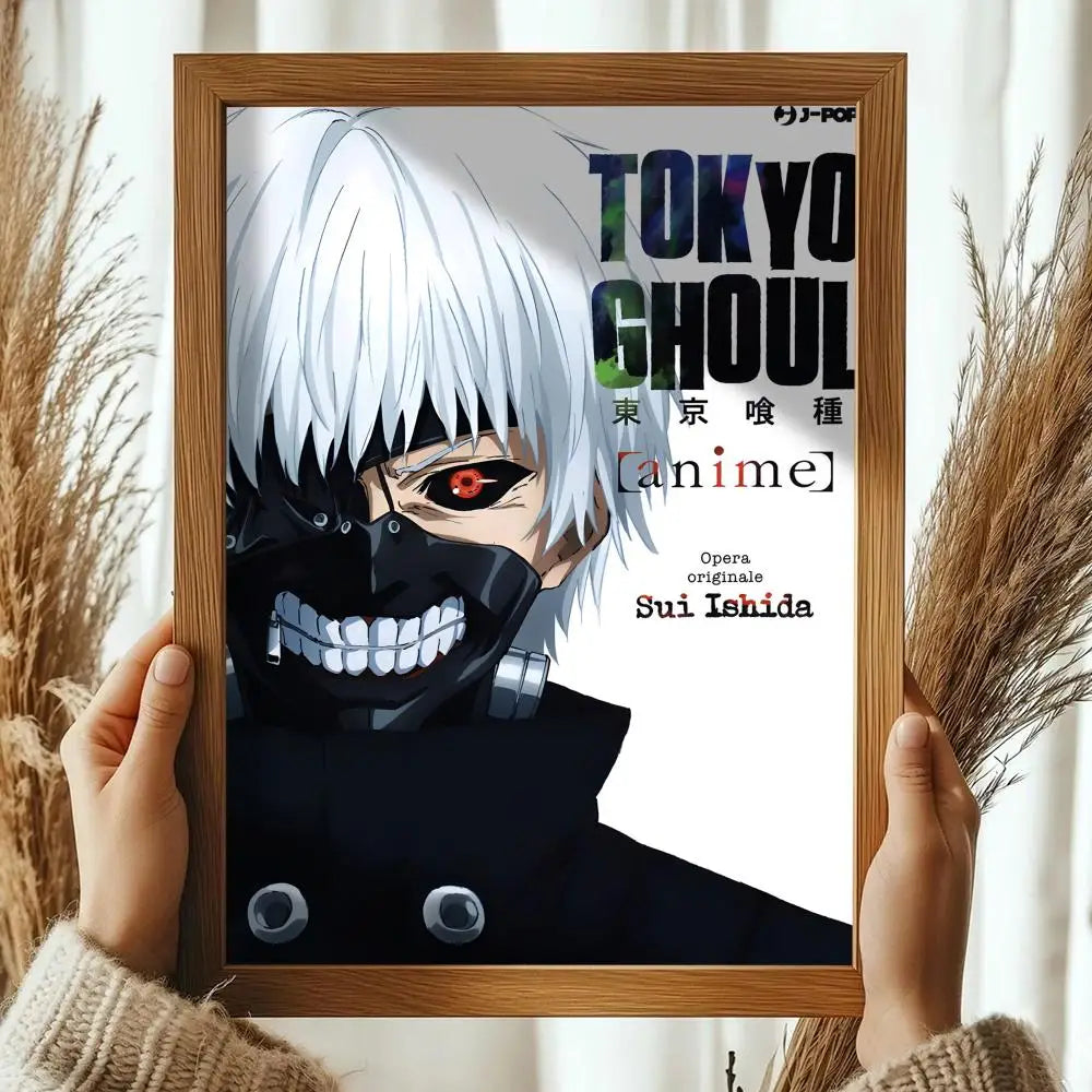 Classic Anime T_Tokyo G_Ghoul Magazines Poster Decorative Wall Art Stickers Mural Photo Print for Home Living Room Hallway Decor