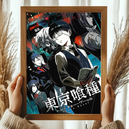 Classic Anime T_Tokyo G_Ghoul Magazines Poster Decorative Wall Art Stickers Mural Photo Print for Home Living Room Hallway Decor