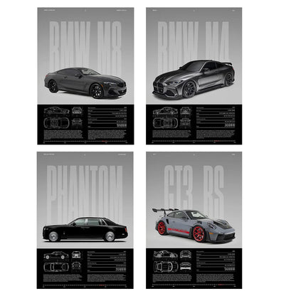 Performance Sports Cars Wall Art Poster Fashion Race Cars Canvas Painting Famous Cars Canvas Art Prints Cars Decorative Pictures