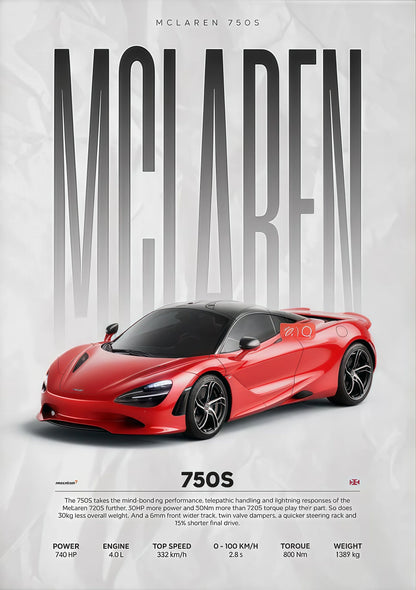Modern Famous Cars W16 750S Canvas Painting Wall Art Fashion Luxury Sports Car Poster Prints For Living Room Home Decor Gift - AliExpress 15