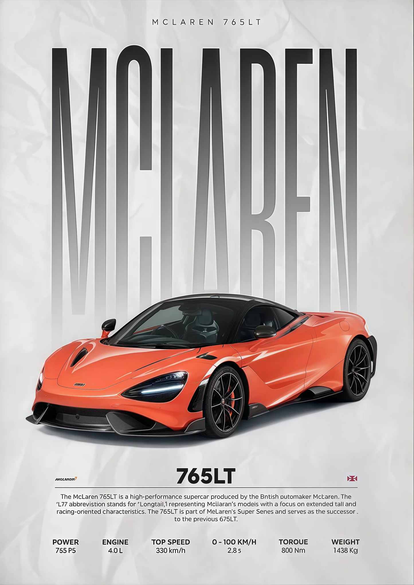 Modern Famous Cars W16 750S Canvas Painting Wall Art Fashion Luxury Sports Car Poster Prints For Living Room Home Decor Gift