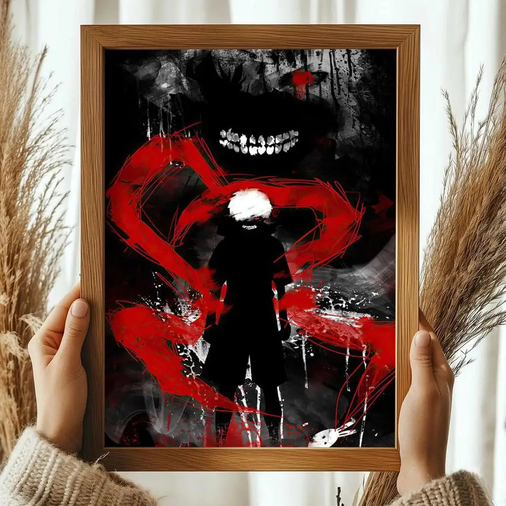 Classic Anime T_Tokyo G_Ghoul Magazines Poster Decorative Wall Art Stickers Mural Photo Print for Home Living Room Hallway Decor
