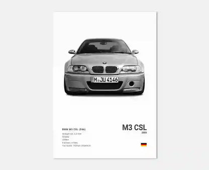 Pop Black And White Poster Wall Art Luxury Supercar F80 M3 M140 GTR HD Oil On Canvas Print Home Living Room Bedroom Decor Gift