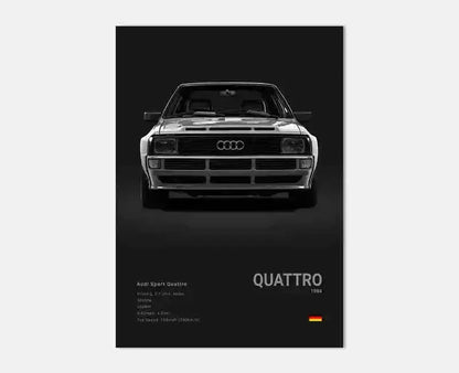 Pop German Cars Rs3 Car Photography Poster Aesthetic Luxury R8 C8 Supercar GTR SUV Canvas Print Wall Art Home Driver Room Decor
