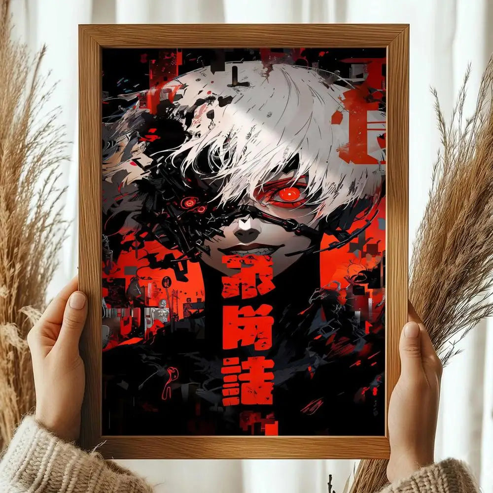 Classic Anime T_Tokyo G_Ghoul Magazines Poster Decorative Wall Art Stickers Mural Photo Print for Home Living Room Hallway Decor