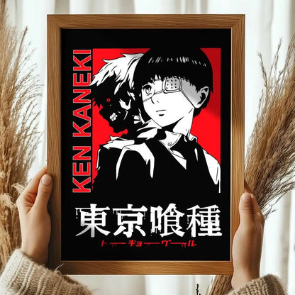 Classic Anime T_Tokyo G_Ghoul Magazines Poster Decorative Wall Art Stickers Mural Photo Print for Home Living Room Hallway Decor
