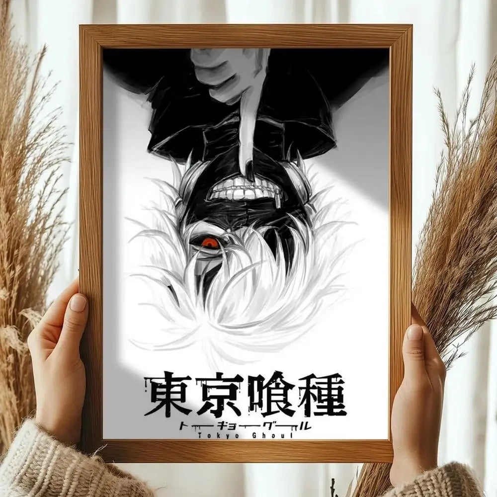 Classic Anime T_Tokyo G_Ghoul Magazines Poster Decorative Wall Art Stickers Mural Photo Print for Home Living Room Hallway Decor