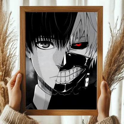 Classic Anime T_Tokyo G_Ghoul Magazines Poster Decorative Wall Art Stickers Mural Photo Print for Home Living Room Hallway Decor