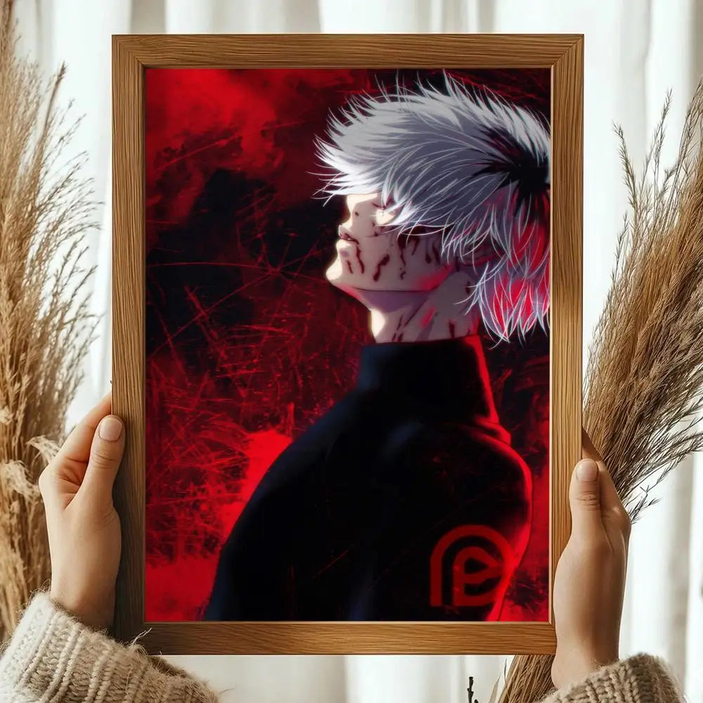 Classic Anime T_Tokyo G_Ghoul Magazines Poster Decorative Wall Art Stickers Mural Photo Print for Home Living Room Hallway Decor