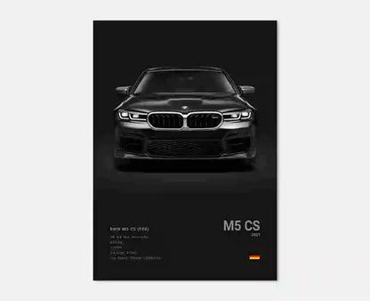 Pop Black And White Poster Wall Art Luxury Supercar F80 M3 M140 GTR HD Oil On Canvas Print Home Living Room Bedroom Decor Gift