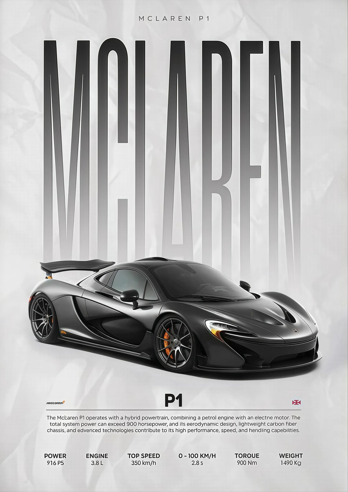 Modern Famous Cars W16 750S Canvas Painting Wall Art Fashion Luxury Sports Car Poster Prints For Living Room Home Decor Gift