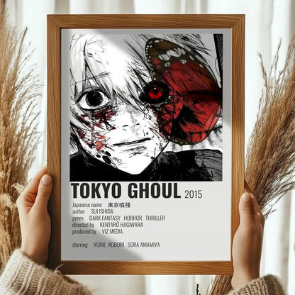 Classic Anime T_Tokyo G_Ghoul Magazines Poster Decorative Wall Art Stickers Mural Photo Print for Home Living Room Hallway Decor