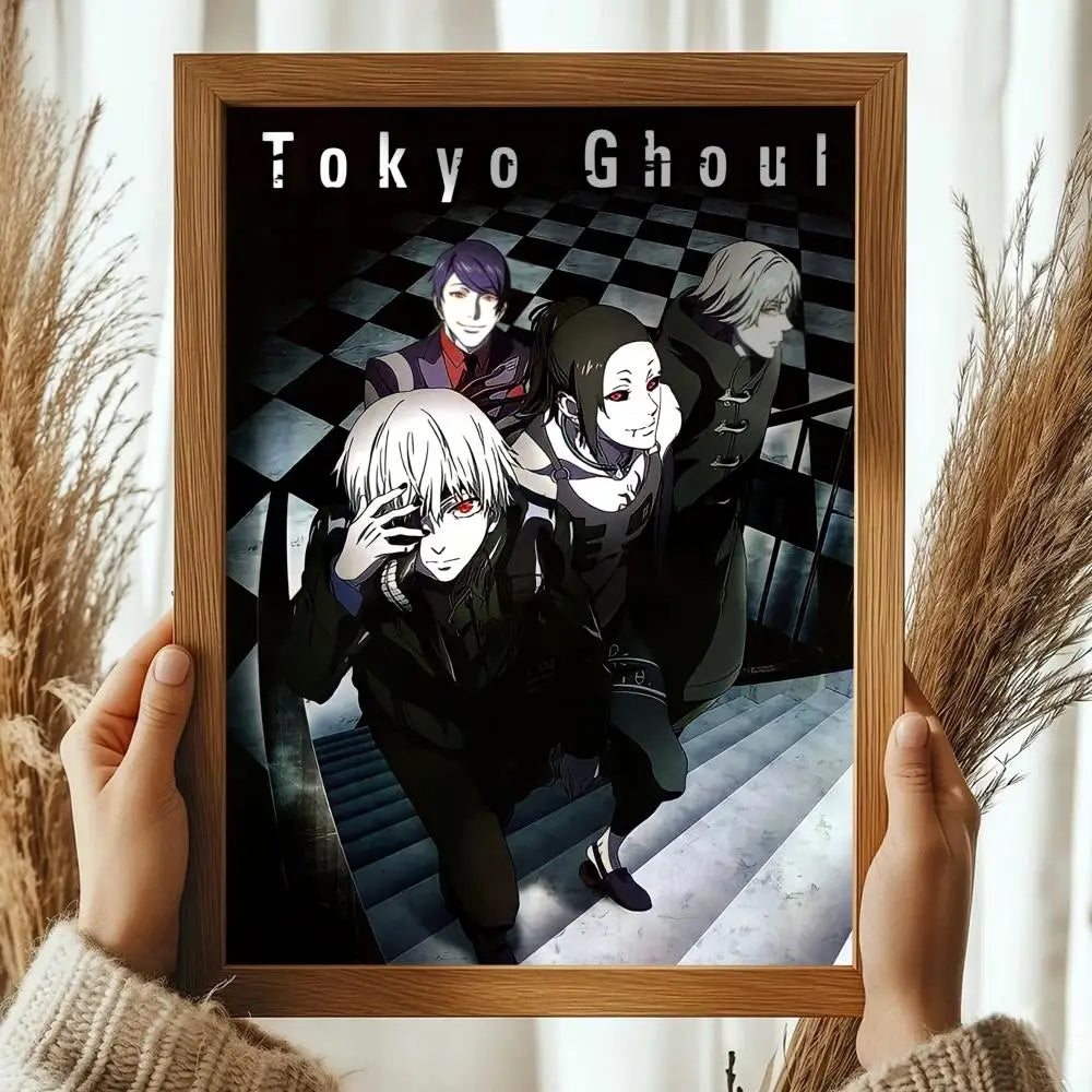 Classic Anime T_Tokyo G_Ghoul Magazines Poster Decorative Wall Art Stickers Mural Photo Print for Home Living Room Hallway Decor