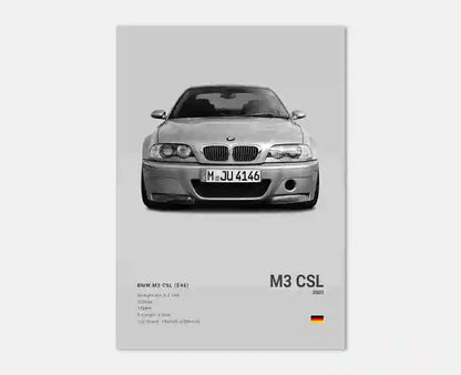Pop Black And White Poster Wall Art Luxury Supercar F80 M3 M140 GTR HD Oil On Canvas Print Home Living Room Bedroom Decor Gift