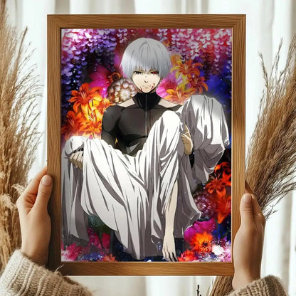 Classic Anime T_Tokyo G_Ghoul Magazines Poster Decorative Wall Art Stickers Mural Photo Print for Home Living Room Hallway Decor