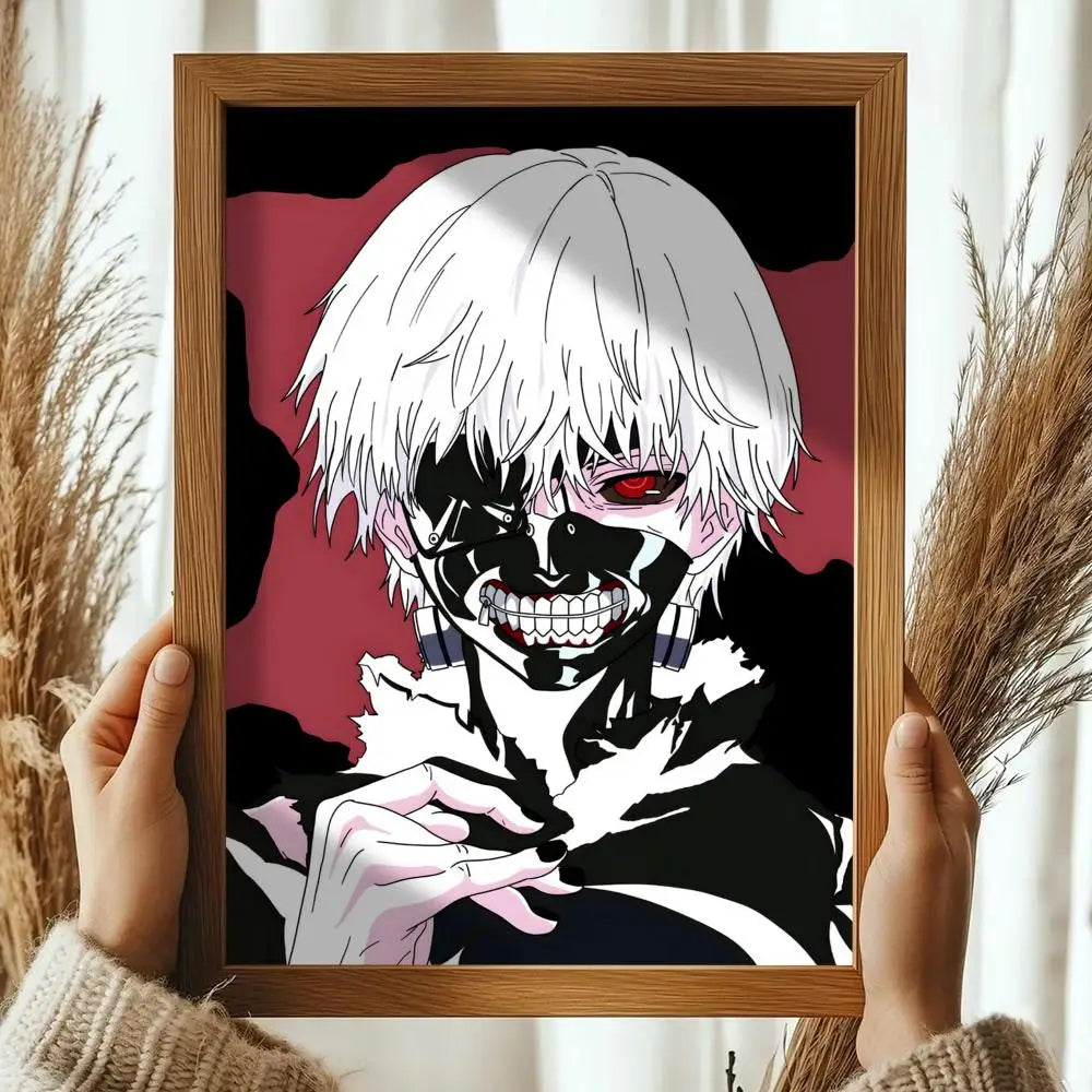 Classic Anime T_Tokyo G_Ghoul Magazines Poster Decorative Wall Art Stickers Mural Photo Print for Home Living Room Hallway Decor